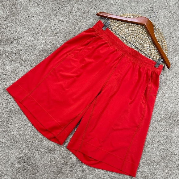 Lululemon Men’s Pace Breaker Linerless Short Pull On 11” Carnation Red-Orange 29 - Picture 1 of 2